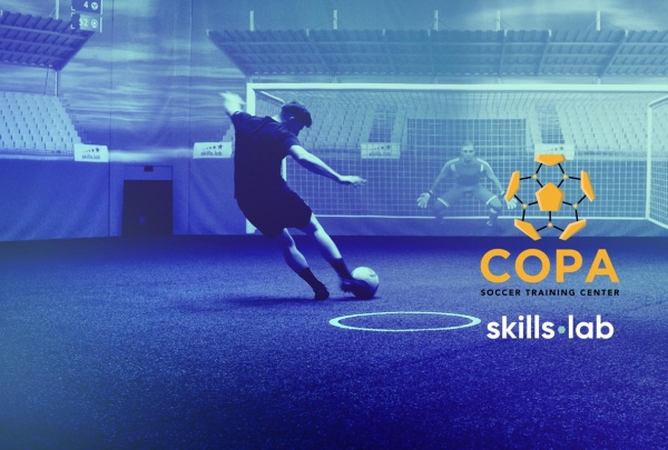 Aufnahme der skills.lab Arena mit dem Logo von COPA