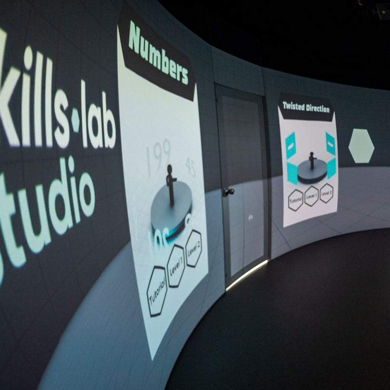 Image showing displayed graphics at the skills.lab Studio