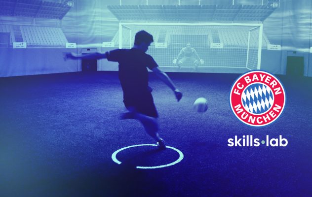 Image of skills.lab Arena with logo of FC Bayern